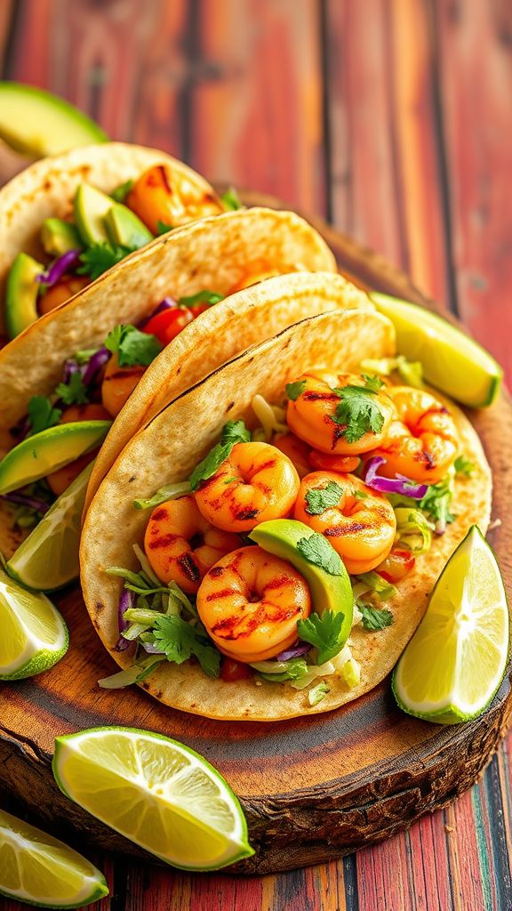 Chipotle-Lime Grilled Shrimp Tacos  