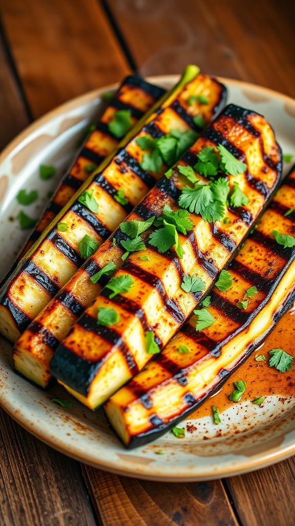 Chipotle Lime Grilled Zucchini  