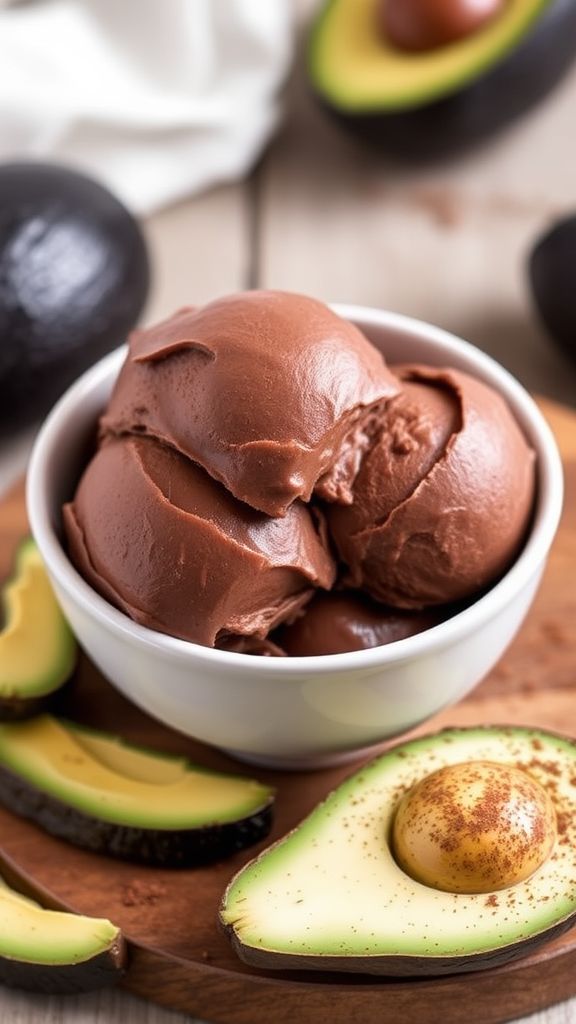 Chocolate Avocado Keto Ice Cream