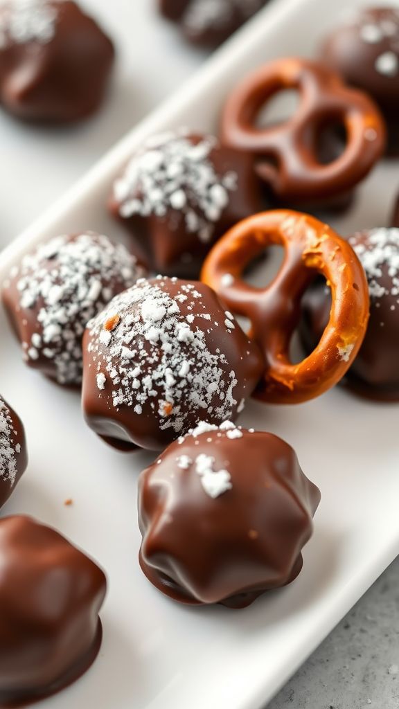 Chocolate-Covered Spicy Pretzel Bites