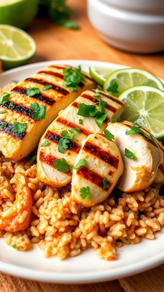 Cilantro Lime Chicken with Brown Rice  