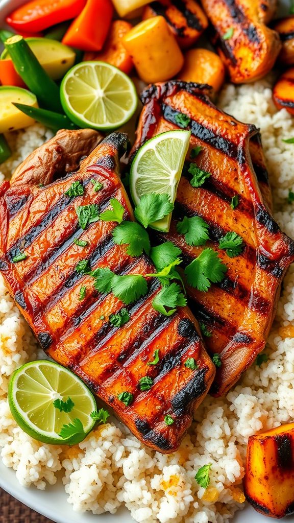 Cilantro Lime Pork Chop Fiesta  