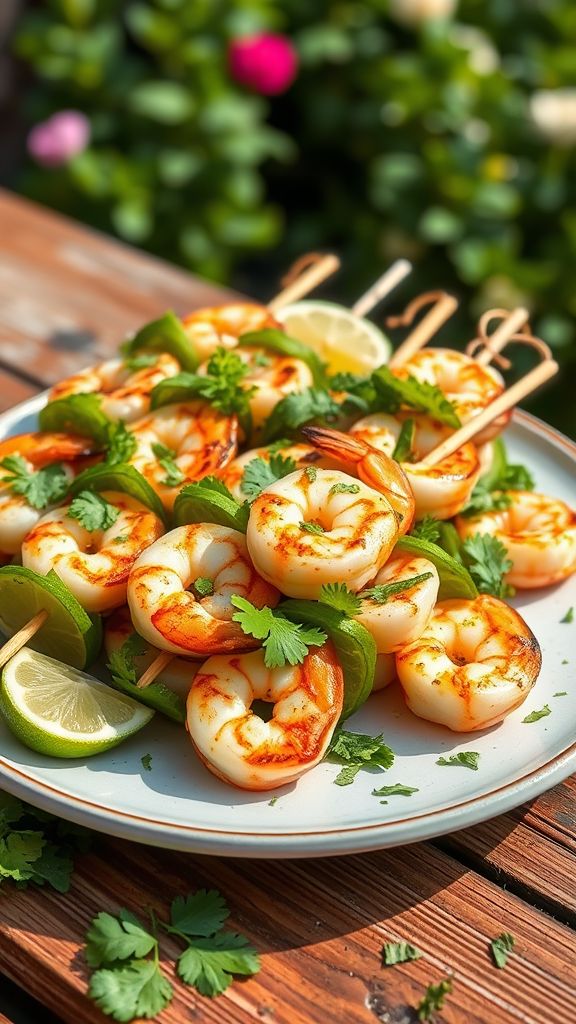 Cilantro Lime Shrimp Skewers