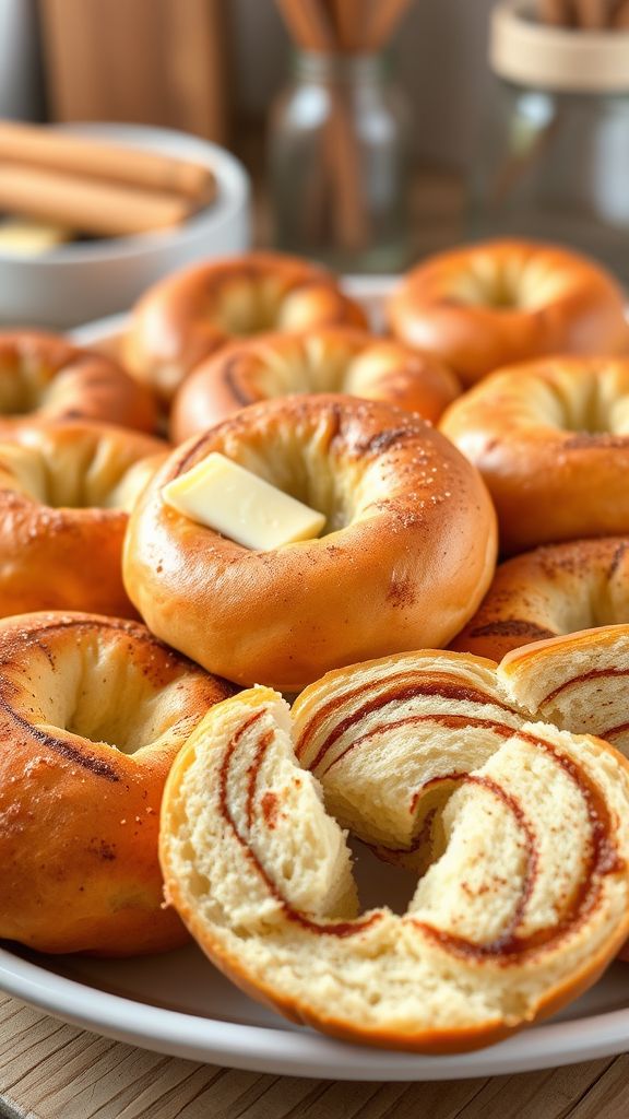 Cinnamon Roll Keto Bagels  