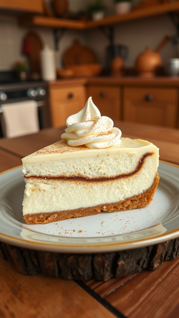 Cinnamon Roll Keto Cheesecake  