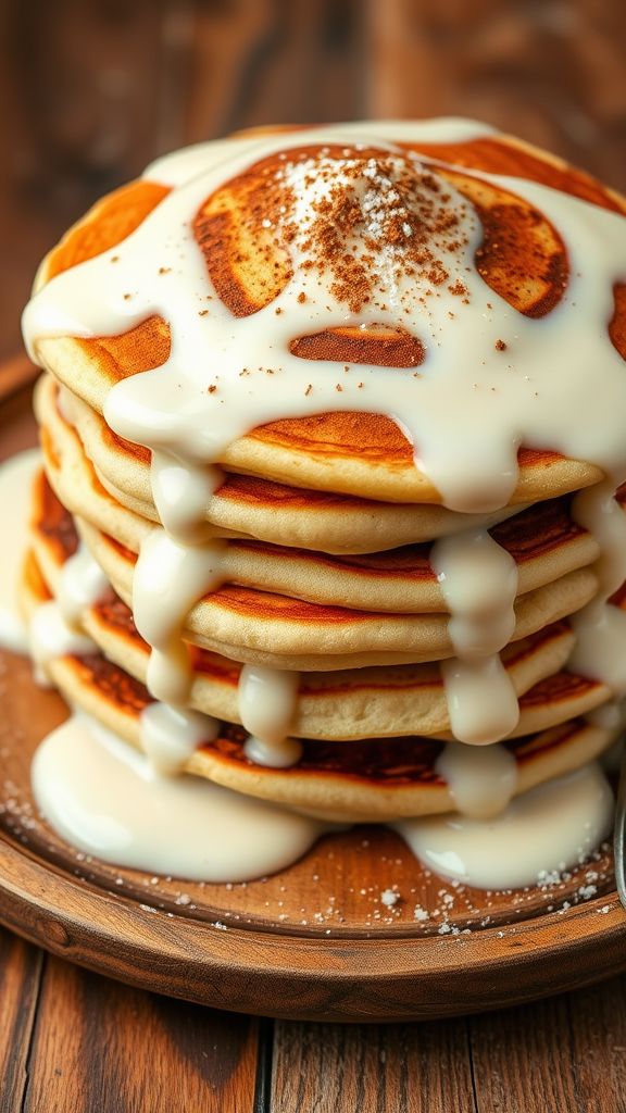 Cinnamon Roll Keto Pancakes  