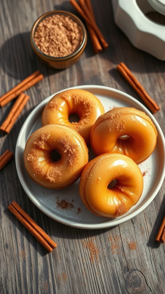 Cinnamon-Spiced Keto Doughnuts  