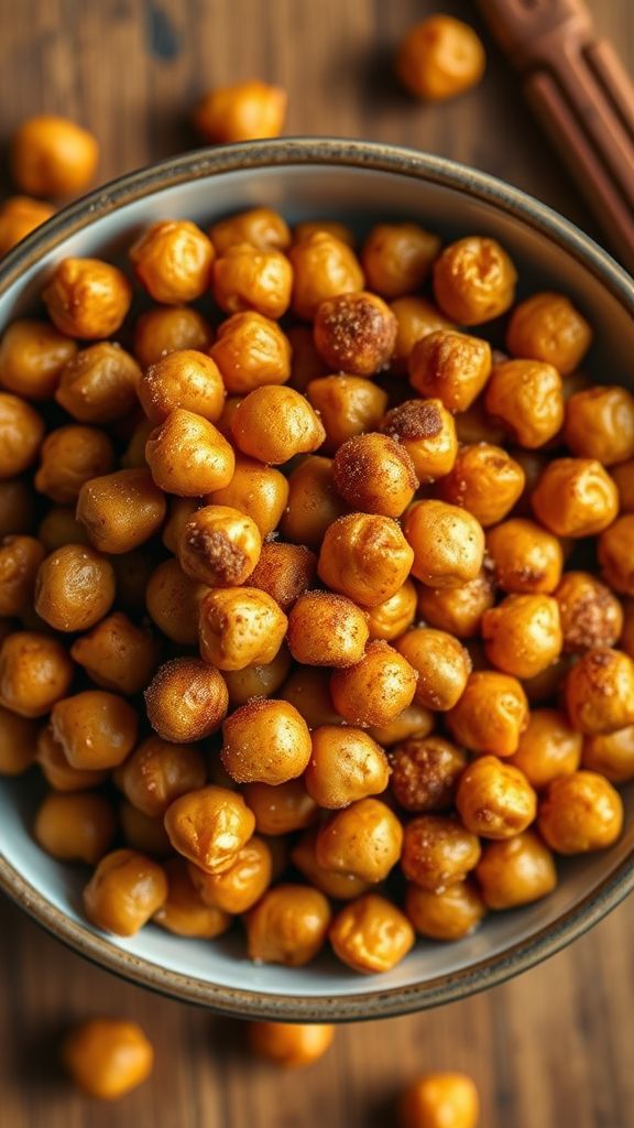 Cinnamon Sugar Chili Roasted Chickpeas