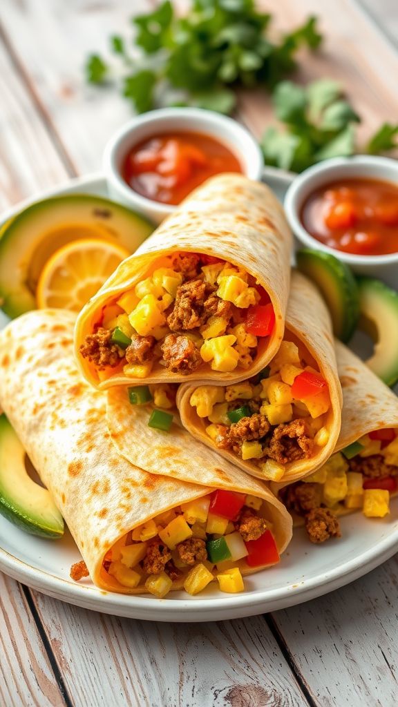 Classic Breakfast Burritos with a Protein Twist