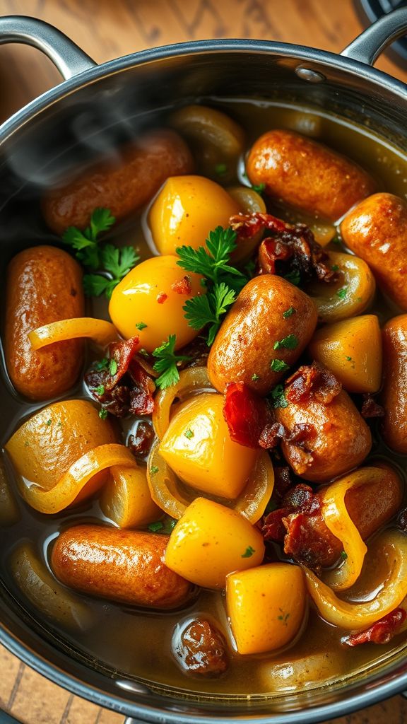 Classic Dublin Coddle with Sausages and Potatoes  