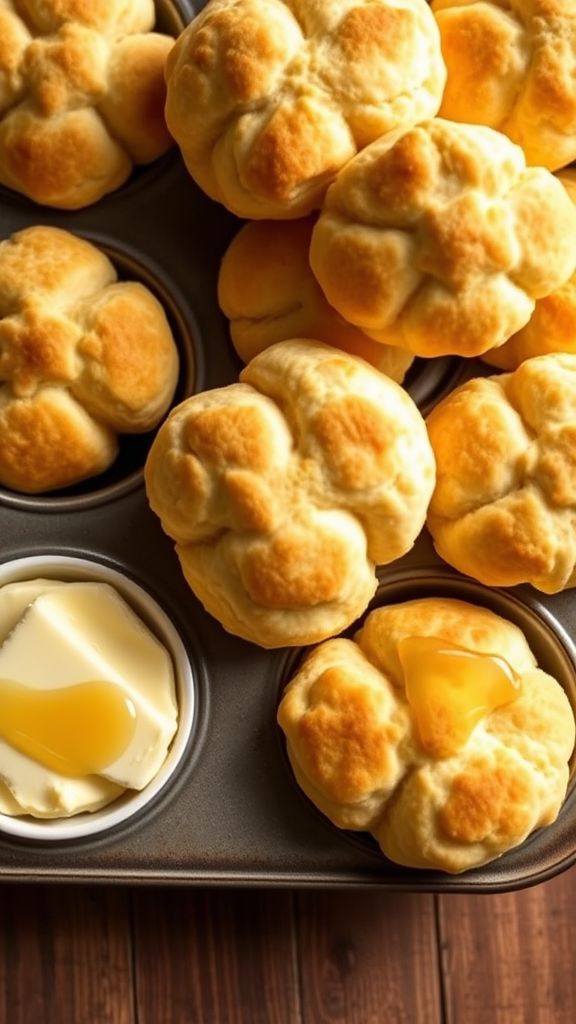 Cloverleaf Biscuits with Honey Butter  