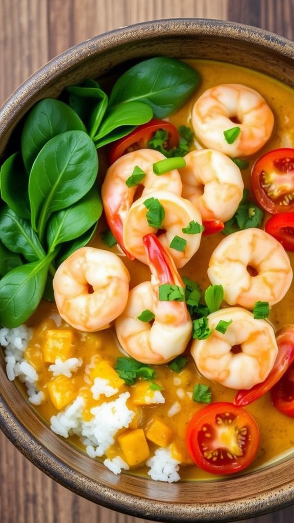 Coconut Curry Shrimp Bowl  