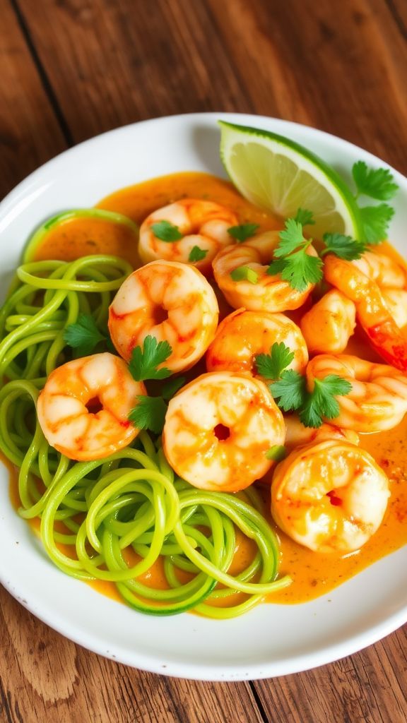 Coconut Curry Shrimp with Zoodles  