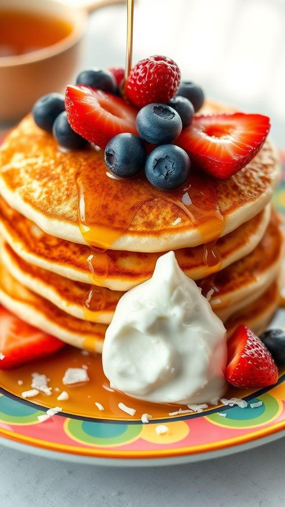 Coconut Flour Protein Pancakes with Eggs  