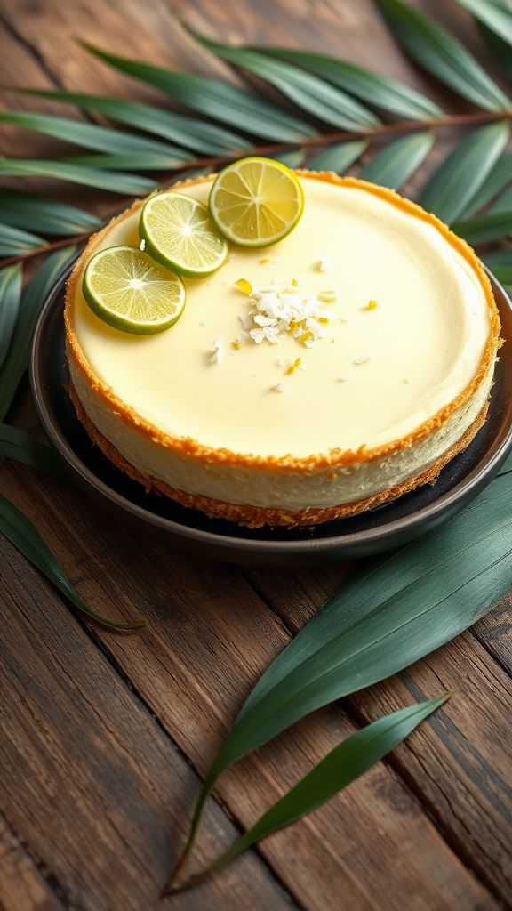 Coconut Lime Keto Cheesecake  