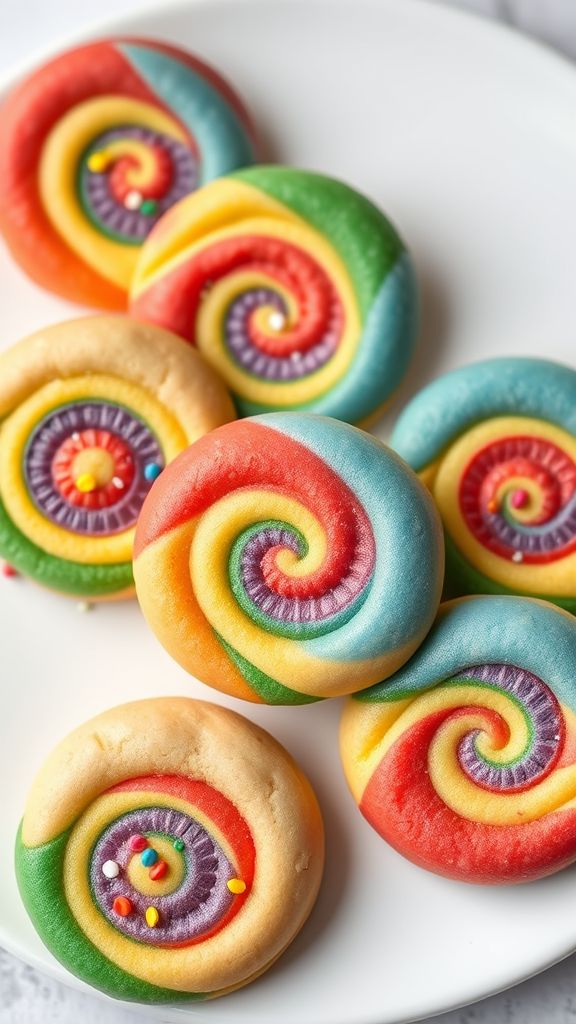 Colorful Rainbow Cookies  