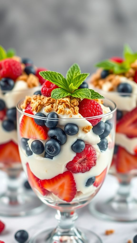 Cottage Cheese and Berry Parfait  