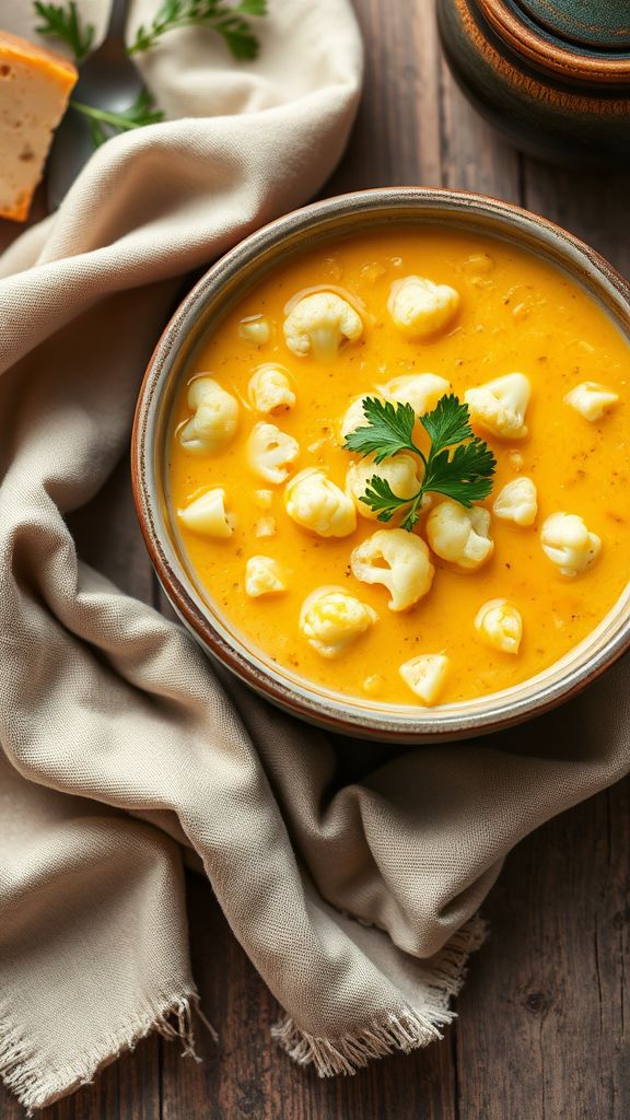 Cozy Cauliflower and Cheddar Chowder