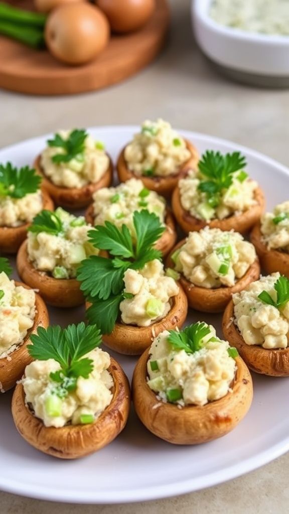 Crab-Stuffed Mushrooms  