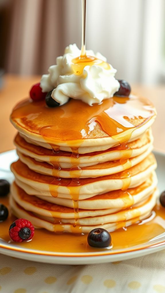 Cream Cheese Pancakes with Sugar-Free Syrup