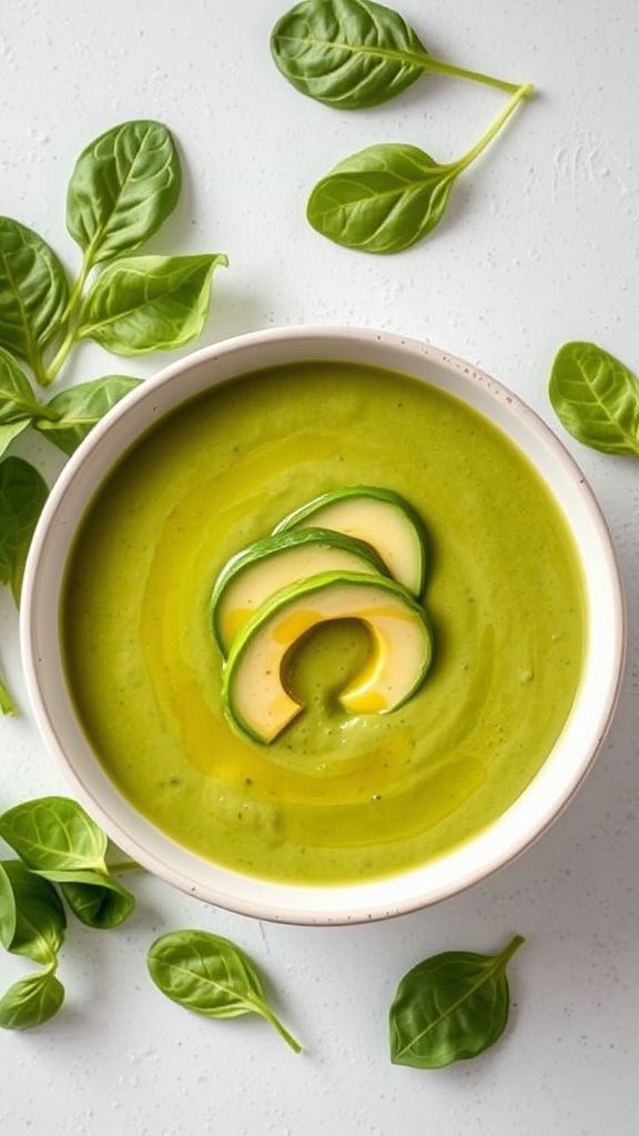 Creamy Avocado Spinach Soup  