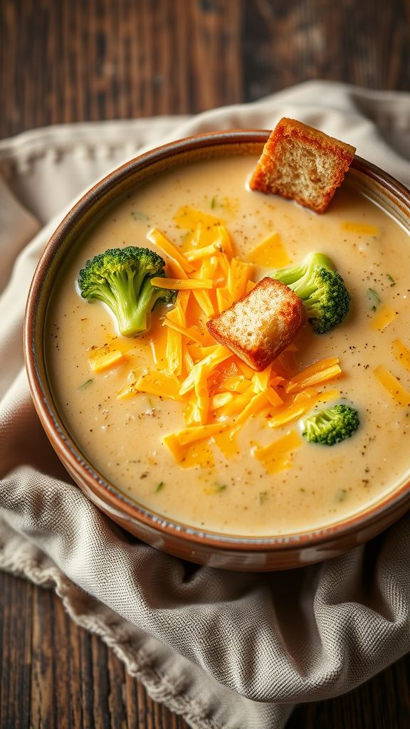 Creamy Broccoli and Cheddar Soup