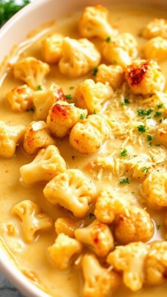 Creamy Cauliflower and Cheddar Delight  