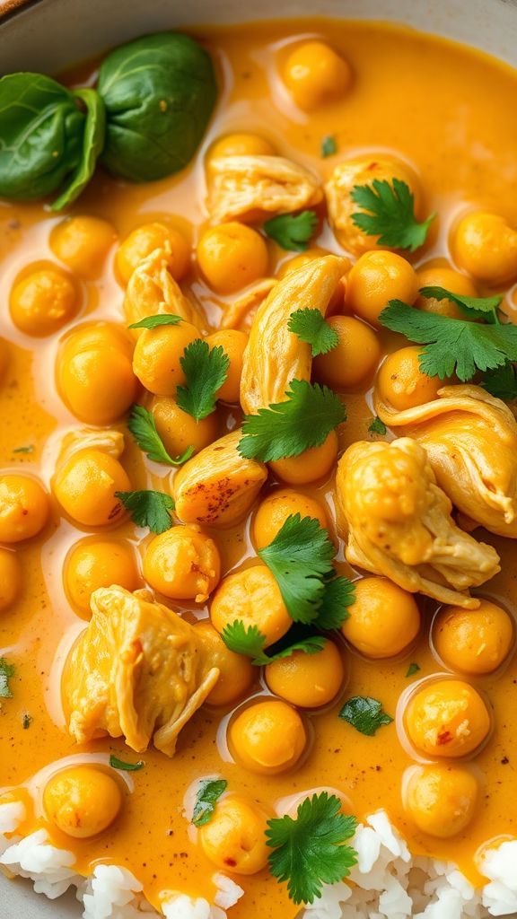 Creamy Chickpea and Chicken Curry  