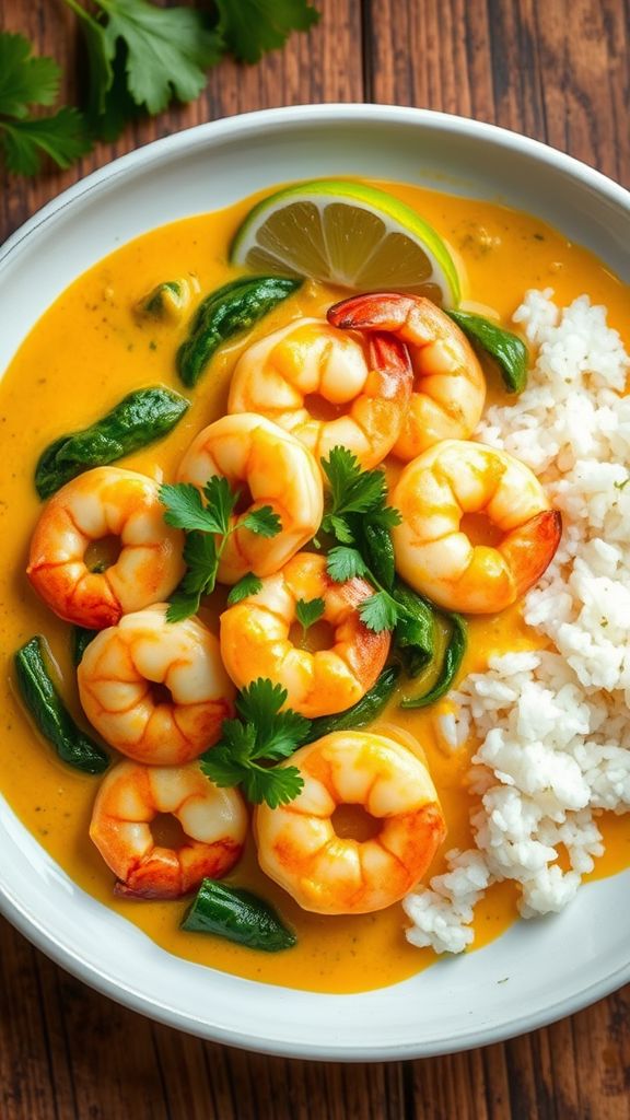 Creamy Coconut Curry Shrimp  