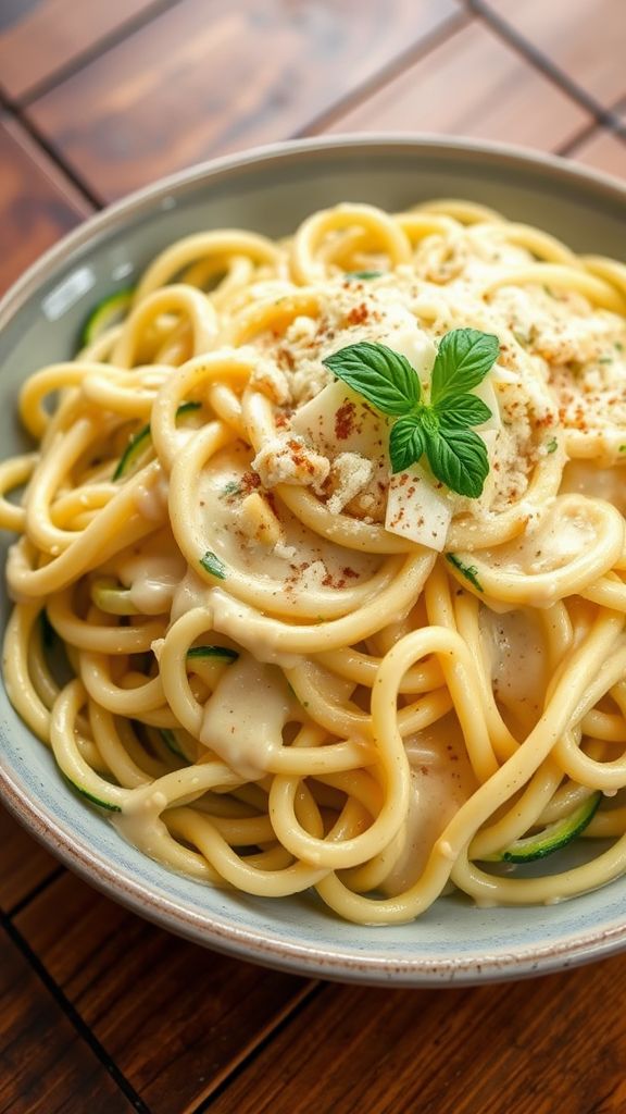 Creamy Garlic Parmesan Keto Alfredo  