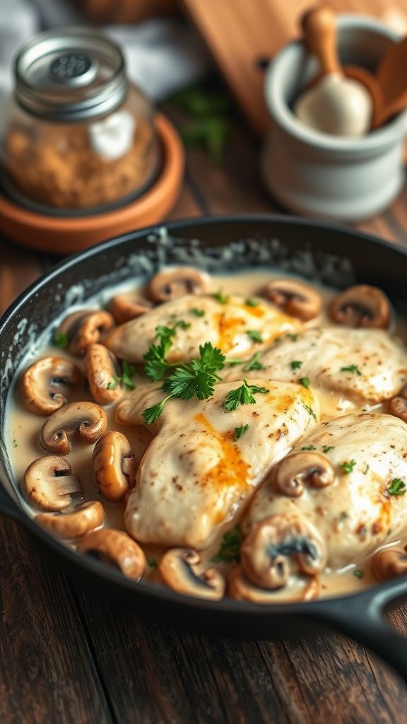 Creamy Mushroom Chicken Skillet