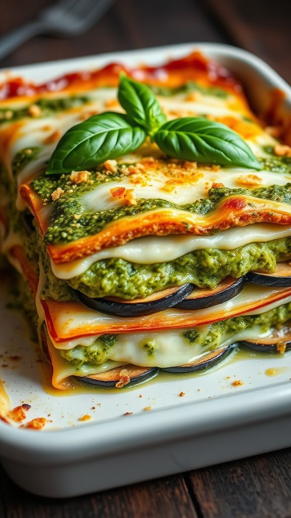 Creamy Pesto Keto Lasagna Delight  