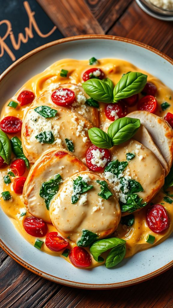 Creamy Tuscan Chicken with Spinach  