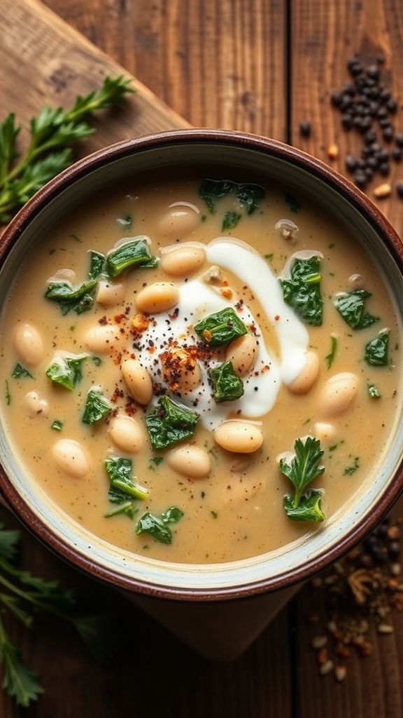 Creamy White Bean and Kale Soup  