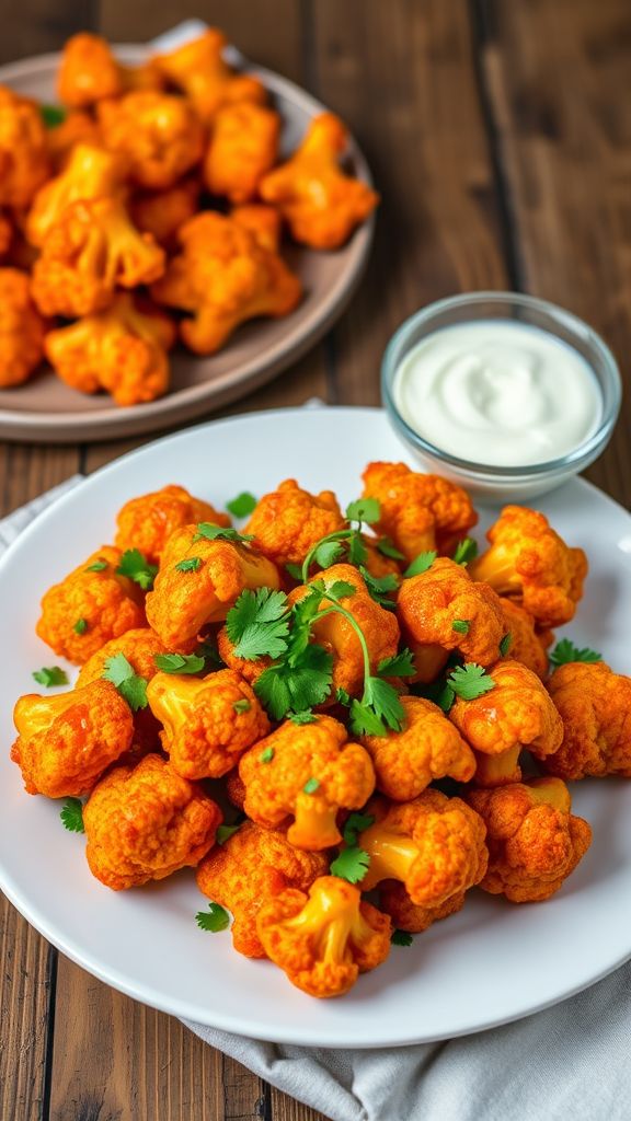 Crispy Buffalo Cauliflower Bites  