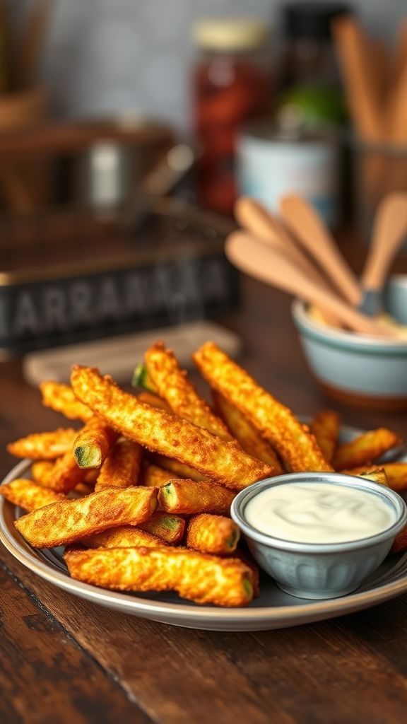 Crispy Keto Zucchini Fries  