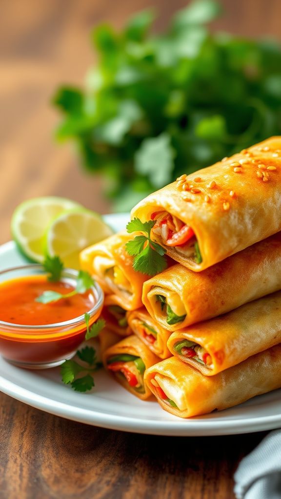 Crispy Vegetable Spring Rolls  