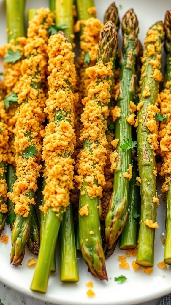 Crunchy Air Fryer Cheesy Asparagus