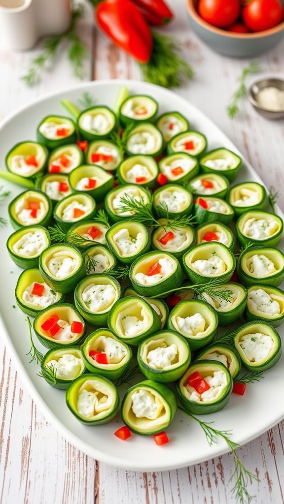 Cucumber and Cream Cheese Roll-Ups