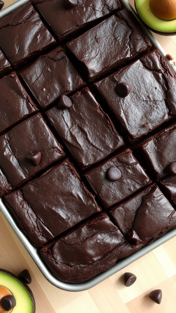 Dark Chocolate Avocado Brownies  