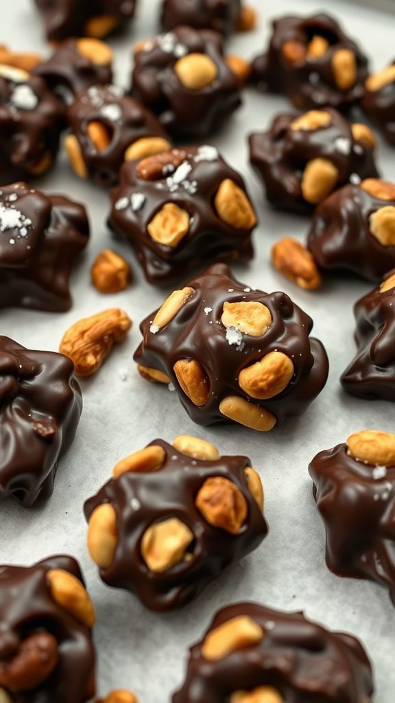 Dark Chocolate Peanut Clusters