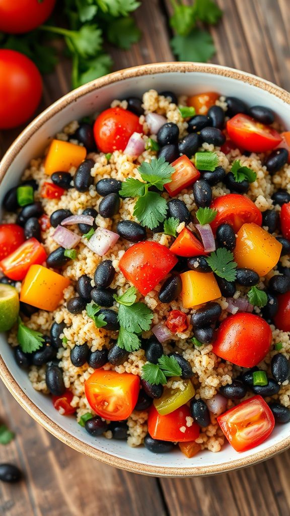 Delicious Quinoa and Black Bean Salad  