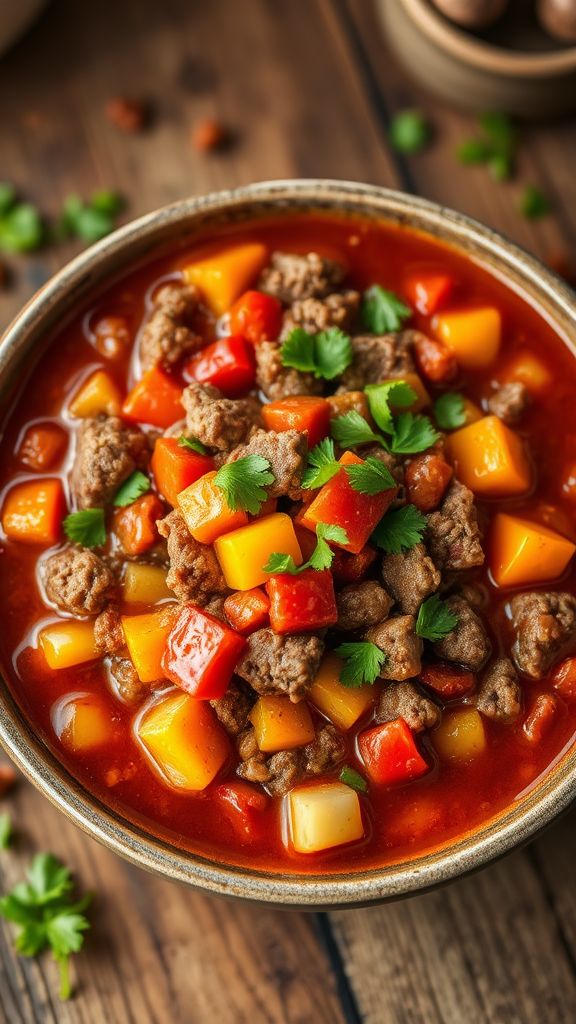 Easy Beef and Bell Pepper Keto Chili  