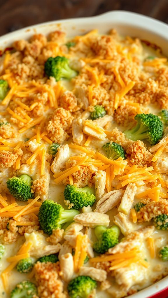 Easy Cheesy Broccoli Chicken Casserole