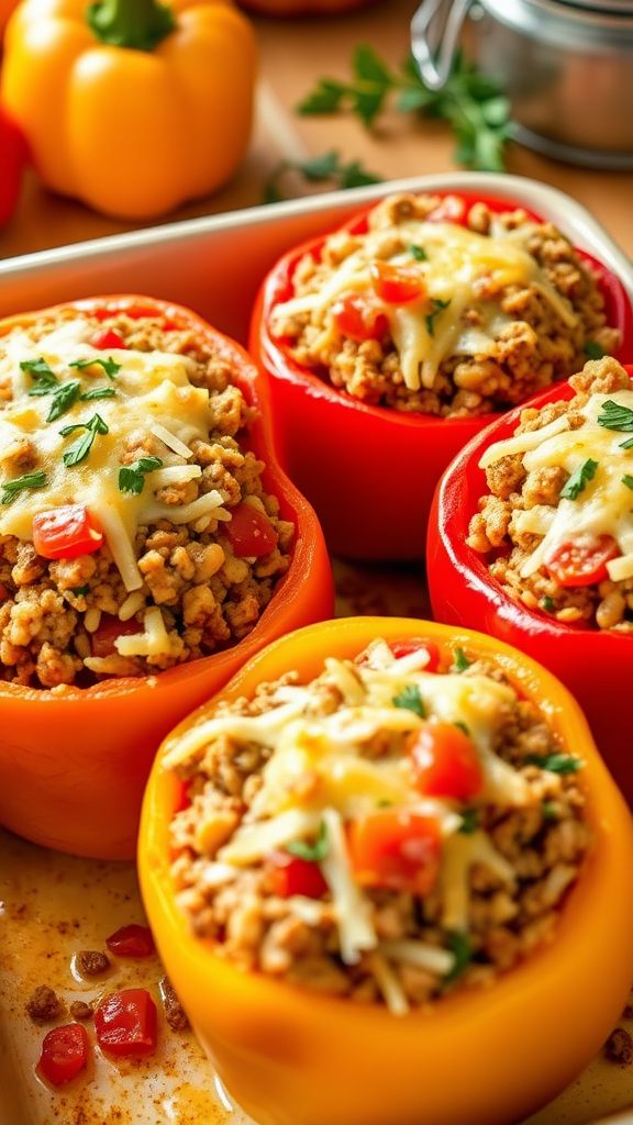 Easy Stuffed Bell Peppers  