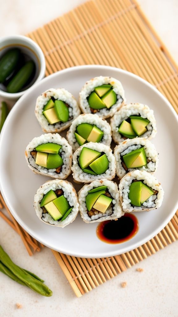 Edamame and Brown Rice Sushi