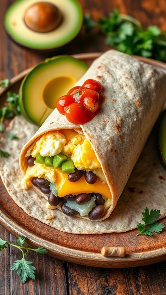 Egg and Avocado Protein-Packed Breakfast Burritos