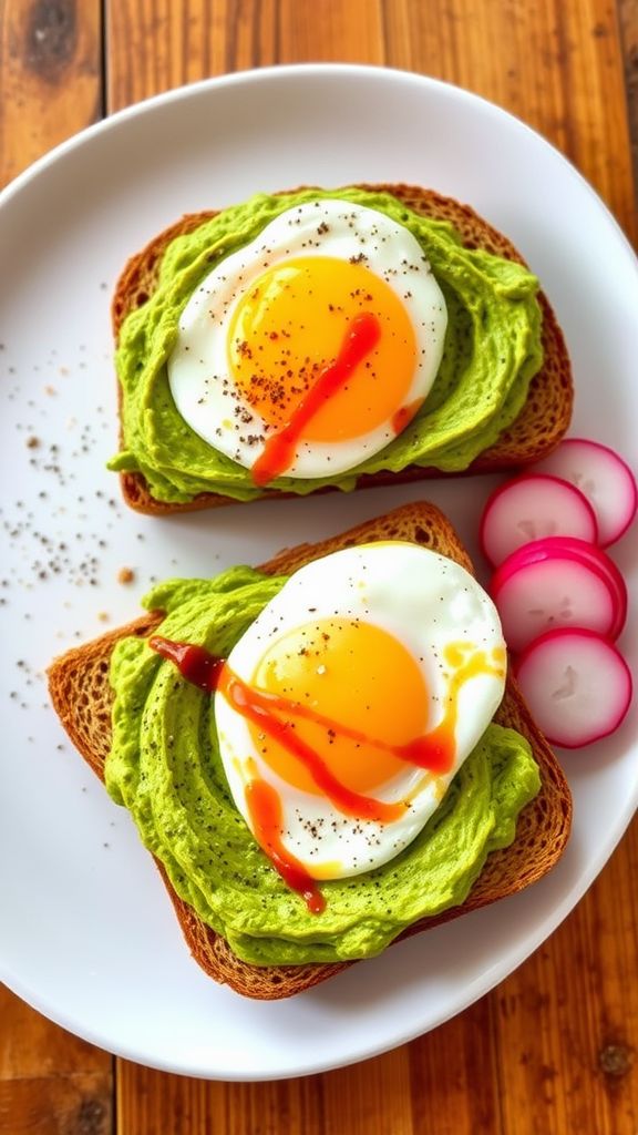 Egg and Avocado Toast with a Kick  