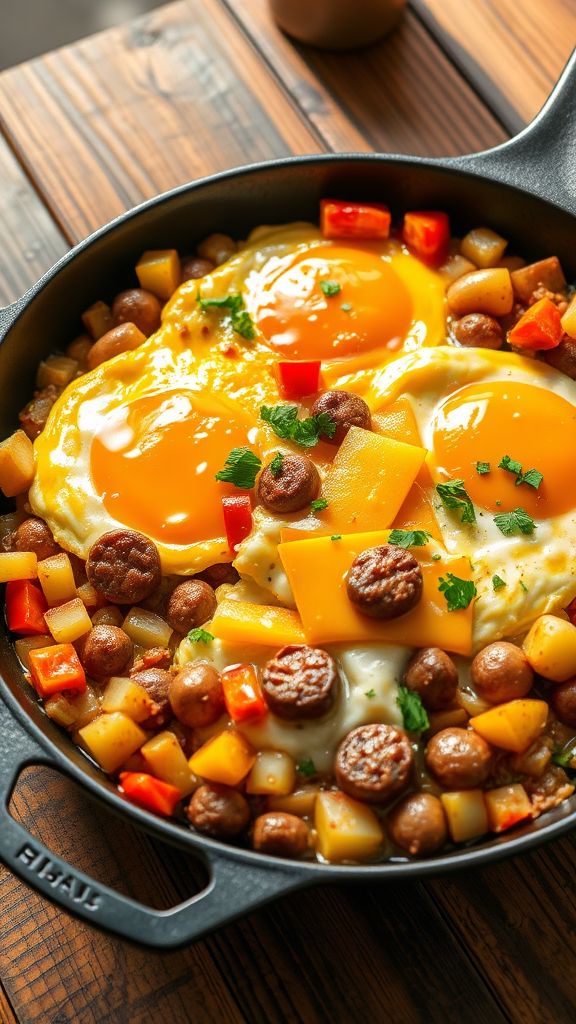 Egg and Sausage Breakfast Skillet