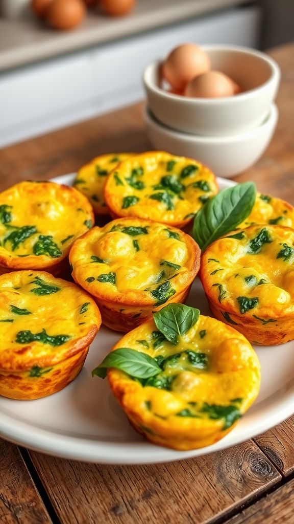 Egg Muffins with Spinach and Cheese